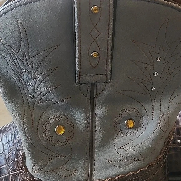 Ariat FATBABY Crock Print Western Boots Size 8.5B - Picture 7 of 12